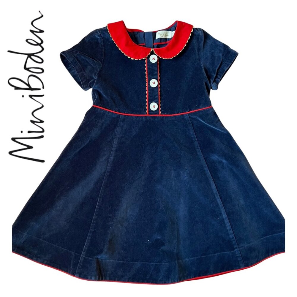 Mini Boden Christmas Holiday Velvet dress